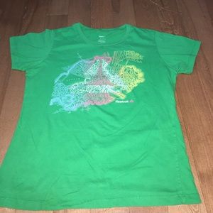 Green Reebok tee